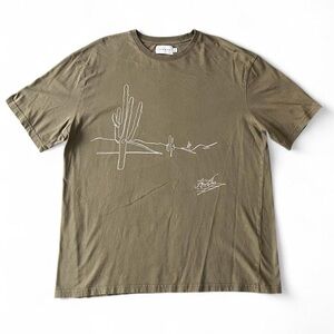 Topman Khaki Cactus Graphic Tee